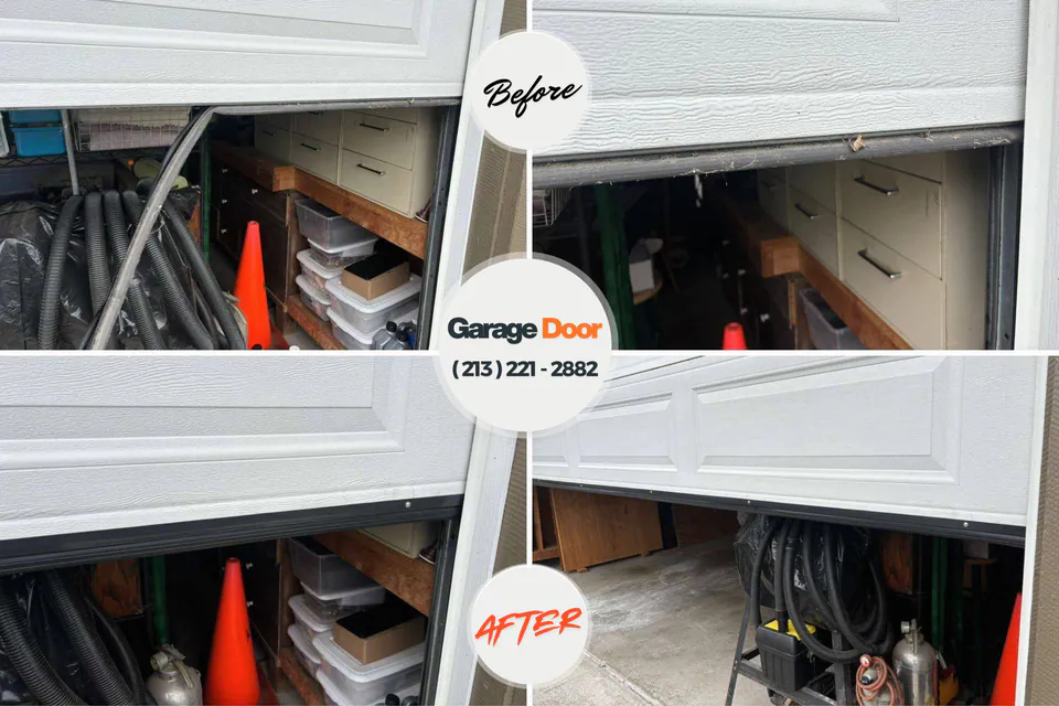 Before and after: garage door repair Clinton County